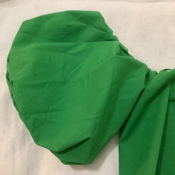 BIBI-KELLY GREEN STATEMENT PUFF SLEEVE OFF SHOULDER BUBBLE CROPPED-NWT-SIZE-L - Picture 4 of 4